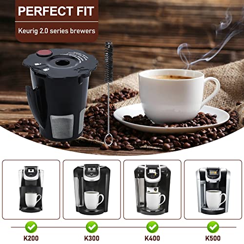 Reusable Coffee Pods Filter with Cleaning Brush, Pack of 2 E48034