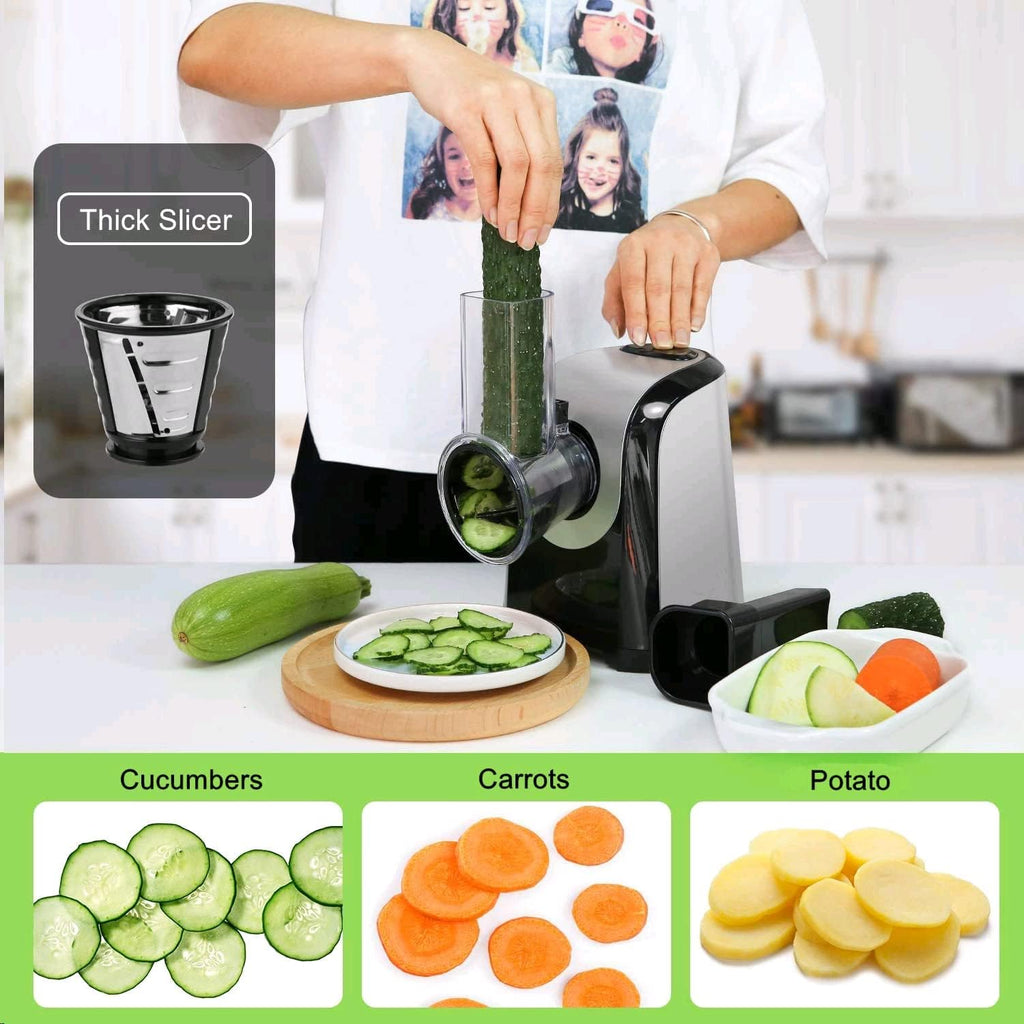Electric Cheese Grater, 5 in 1 Vegetable Slicer and Spiralizer, 150W F148819