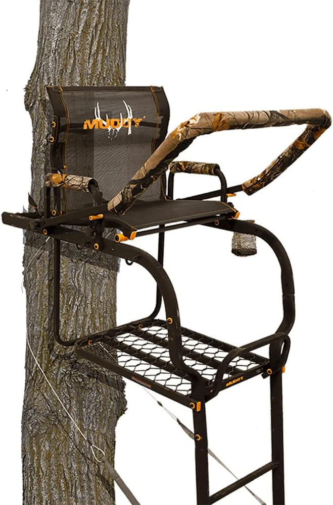20' Steel Hunting Ladder Stand with Padded Shooting Rest F857096
