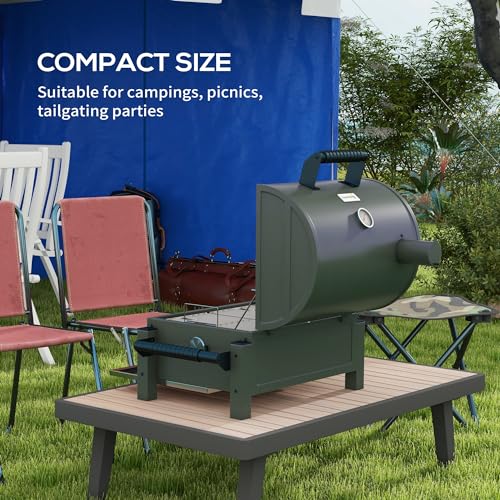 Charcoal BBQ Grill with 235 sq.in. Cooking Area, Tabletop Outdoor Barbecue L2079