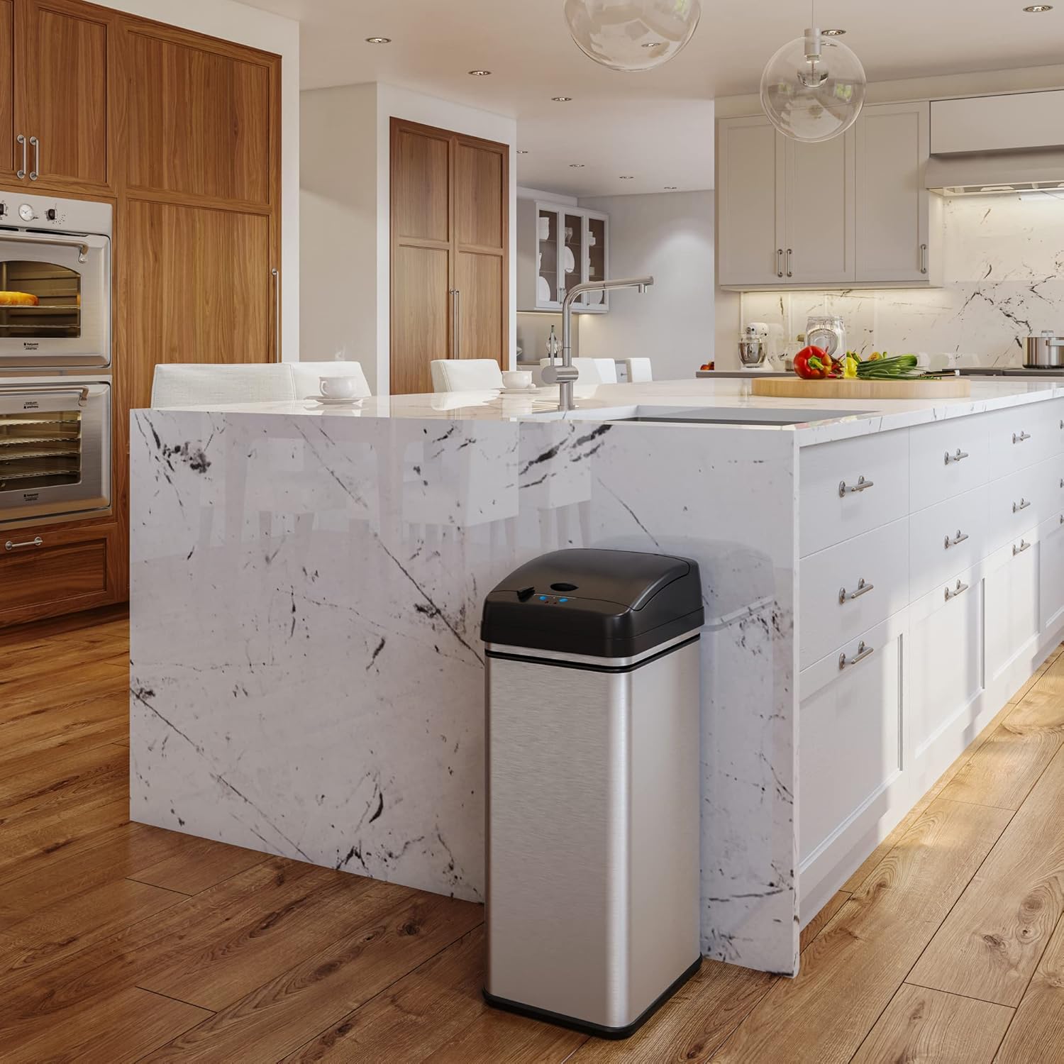 13 Gallon Stainless Steel Automatic Touchless Kitchen Trash Bin M776