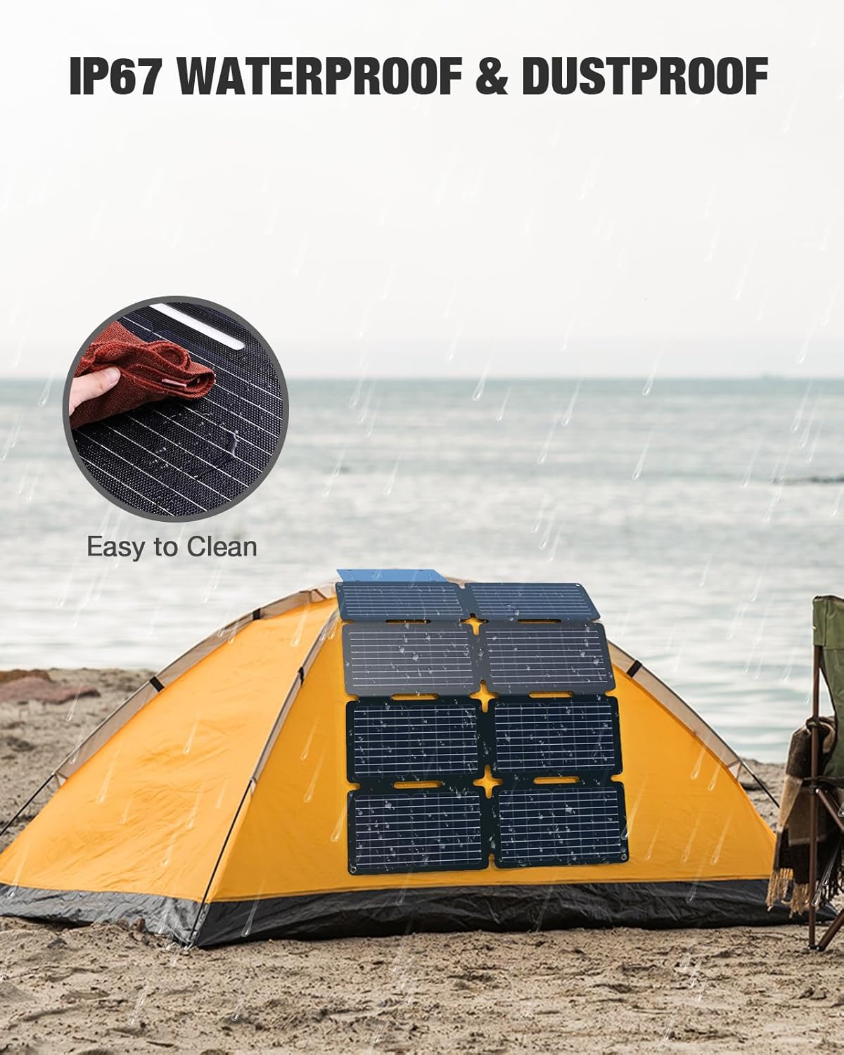 Portable Power Station 300W with 80W Foldable Solar Panel, 288Wh Backup Lithium Battery Y78656