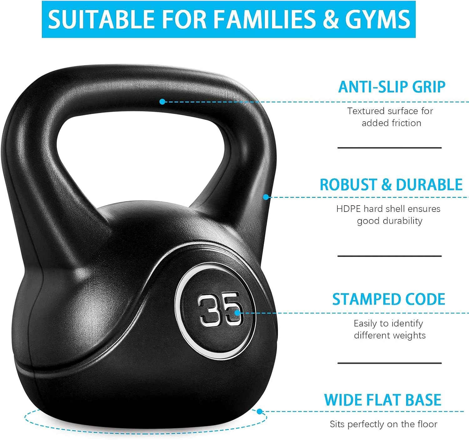Kettlebell Weights for Home Gym Strength Training N71934
