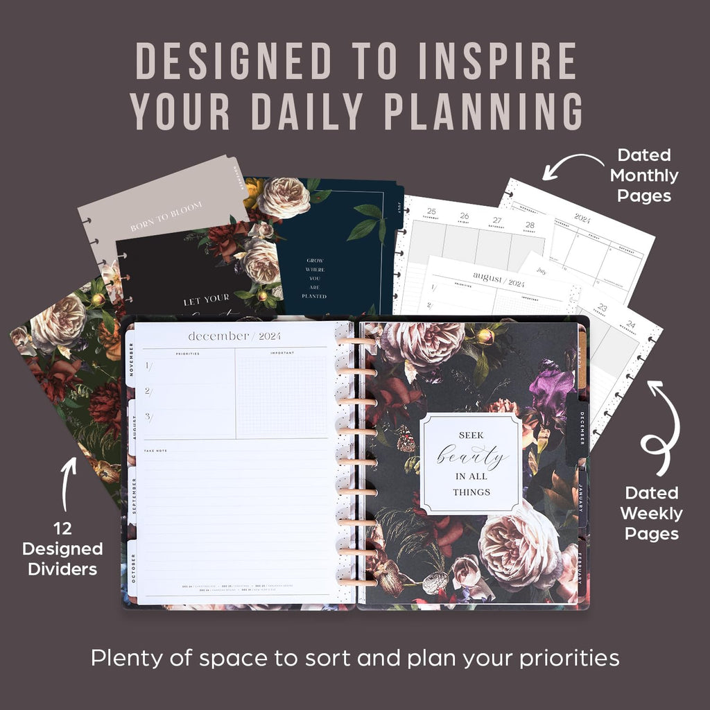 Disc-Bound 12-Month Academic Planner, Daily and Monthly, Classic Size, Vertical Layout, 7" x 9 1/4" X91475