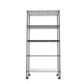 5 Tier NSF Metal Shelf Wire Shelving Unit, 60" H x 30" L x 14" D - 750lbs Capacity Heavy Duty Adjustable Storage Rack with Wheels & Shelf Liners for Closet Kitchen Garage Basement and More - Chrome