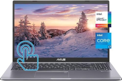 ASUS 2023 Vivobook 15.6” FHD 1920 x 1080 Touch Screen, 12th Gen Intel Core i7-1255U, Intel Iris Xe Graphics, 24GB DDR4 RAM, 1TB SSD, Backlit Keyboard, WiFi 6, Windows 11 Home, Slate Grey