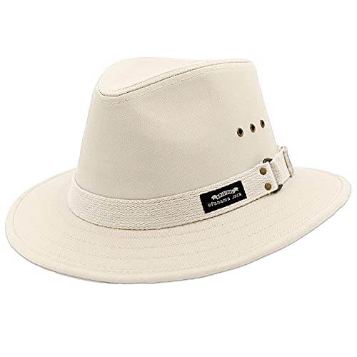 Panama Jack Original Canvas Safari Men's Sun Hat, 2 1/2" Brim, UPF (SPF) 50+ Sunhat Protection