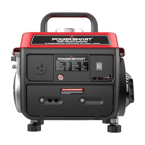 PowerSmart 1500-Watt Gas Powered Portable Inverter Generator, Super Quiet, Ultra-Light Small Generator for Camping Outdoor, Parallel Capable, CARB Compliant