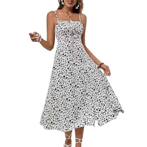Smocked Sleeveless Floral Print Maxi Sundress P302629