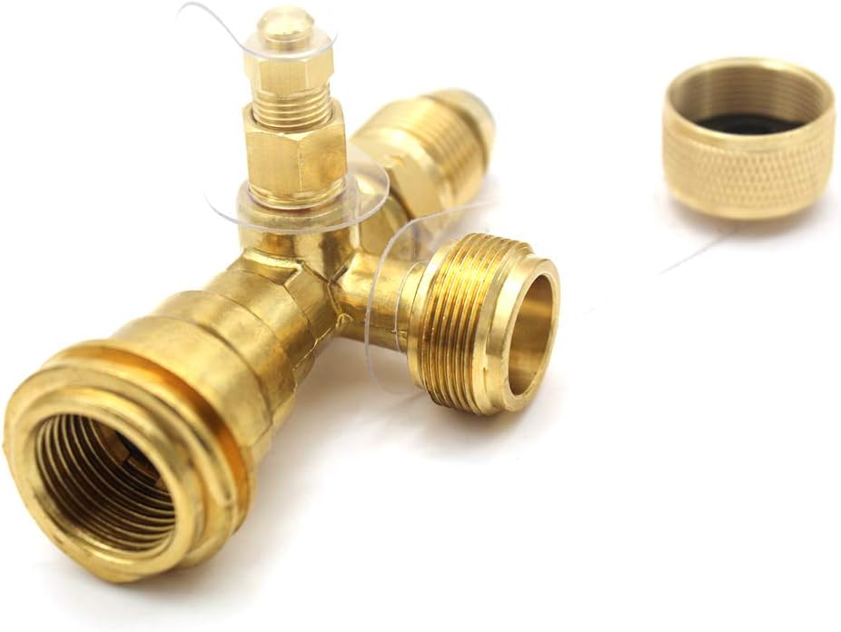 4 Port Propane Tee Adapter for RV Camping L326