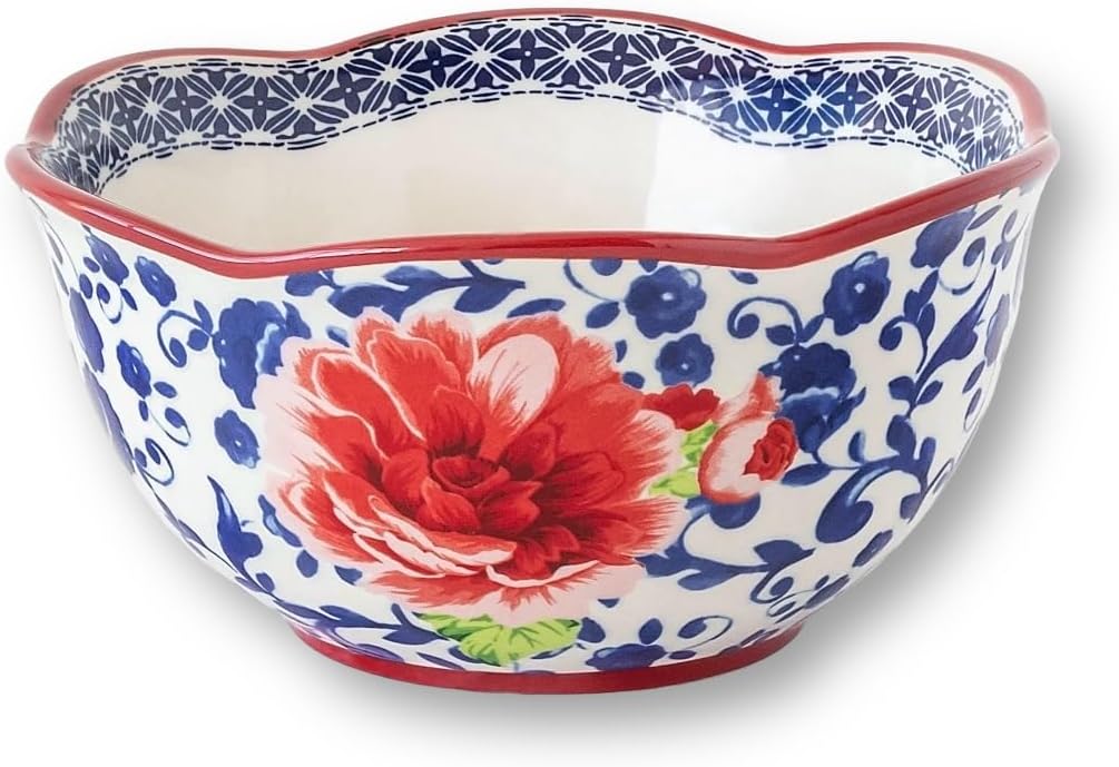 12-Piece Heritage Floral Dinnerware Set, Blue D12632