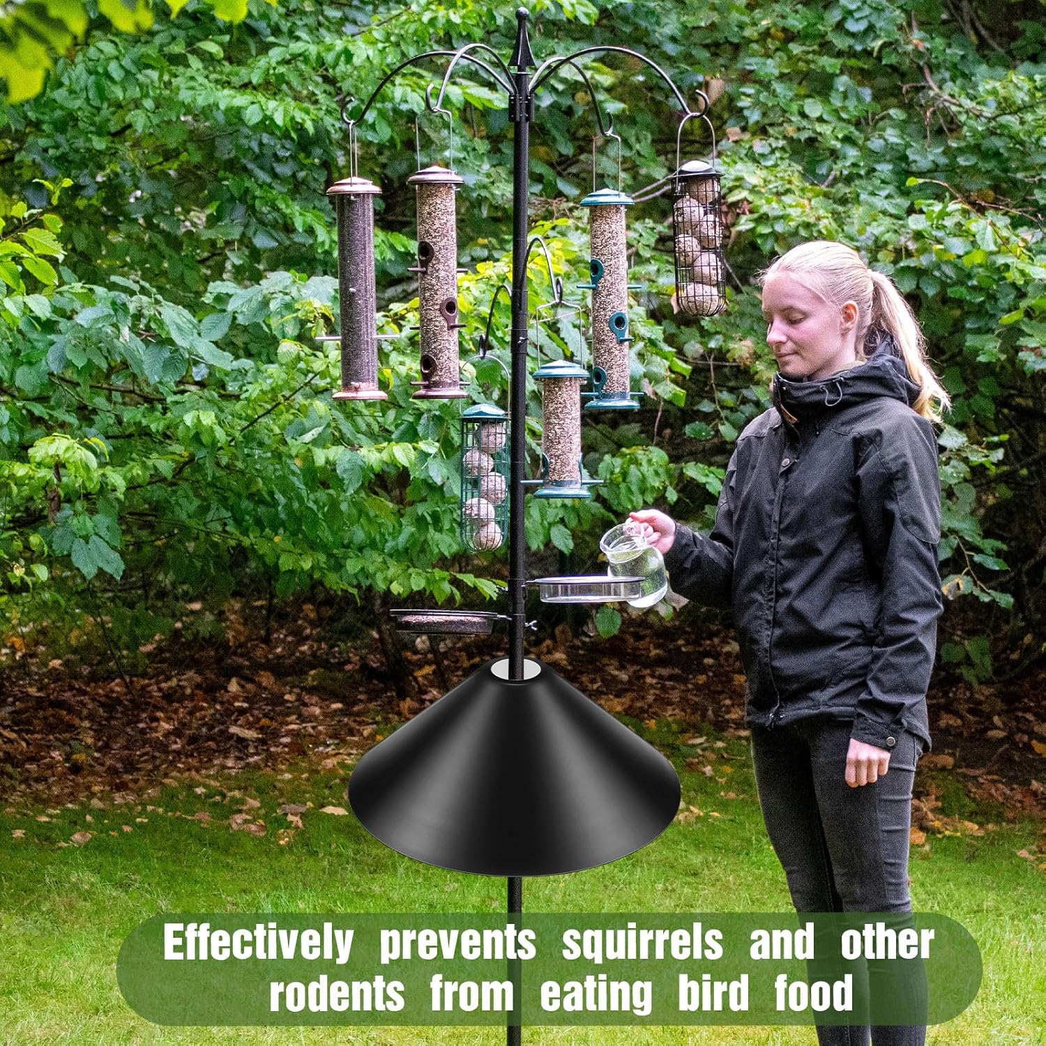 Metal Squirrel Baffle for Bird Feeder Pole, 12 Inch I688