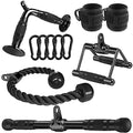 Solid Steel Cable Machine Accessories for Home Gym, Triceps Pull Down Attachment, Cable Attachments for Gym, LAT Pull Down Attachment Weight Fitness