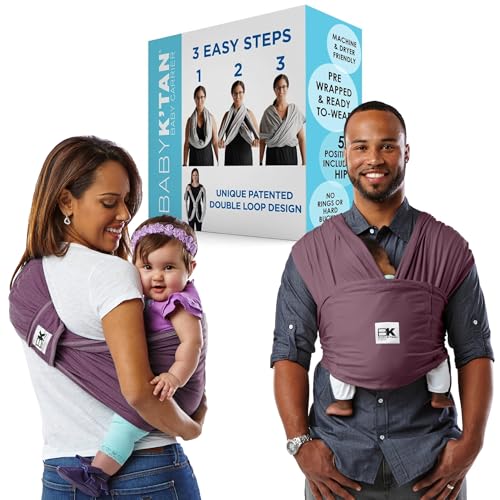 Original Baby K'tan Baby Carrier: #1 Easy Pre-Wrapped, Soft, Slip-On, No Rings, No Buckles | 5 in 1 Baby Sling Gift | The Best Hands Free Infant Wrap For Newborn to Toddler up to 35lb (See Size Chart)