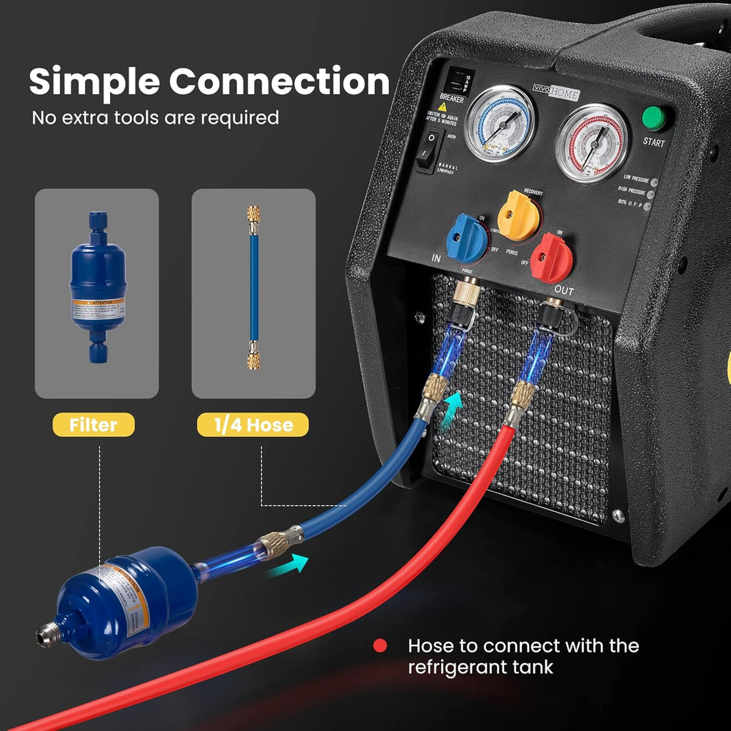 Portable Refrigerant Recovery Machine Dual Cylinder K781