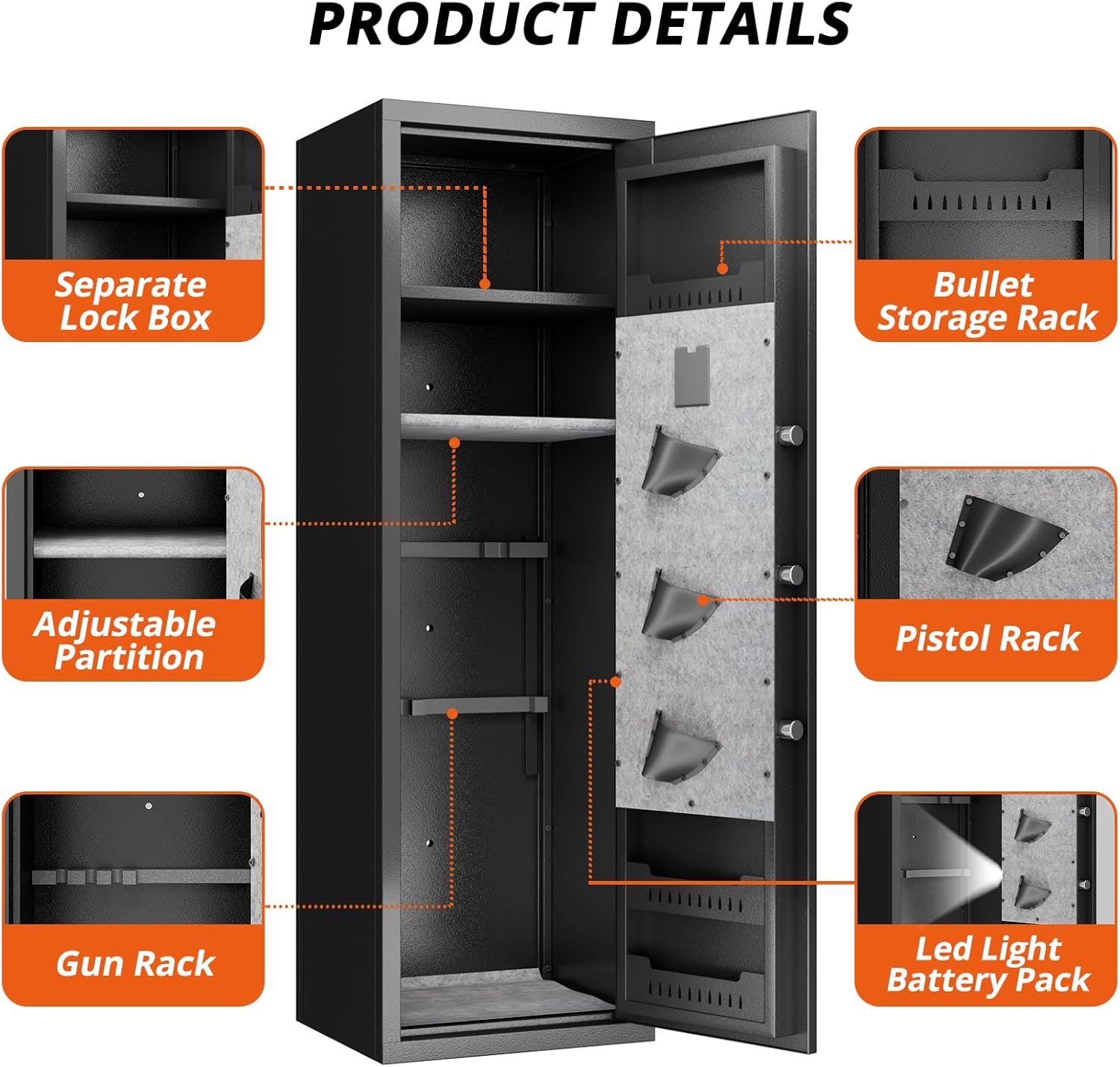 Biometric Fingerprint Gun Safe for Rifles and Pistols F360