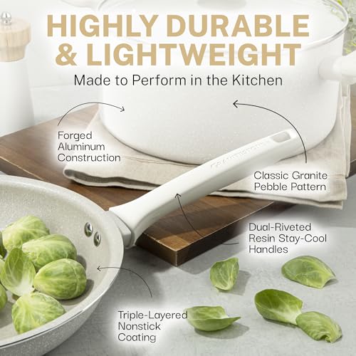 Non Stick Cookware Set, 20 Piece Kitchen Pots and Pans Q876