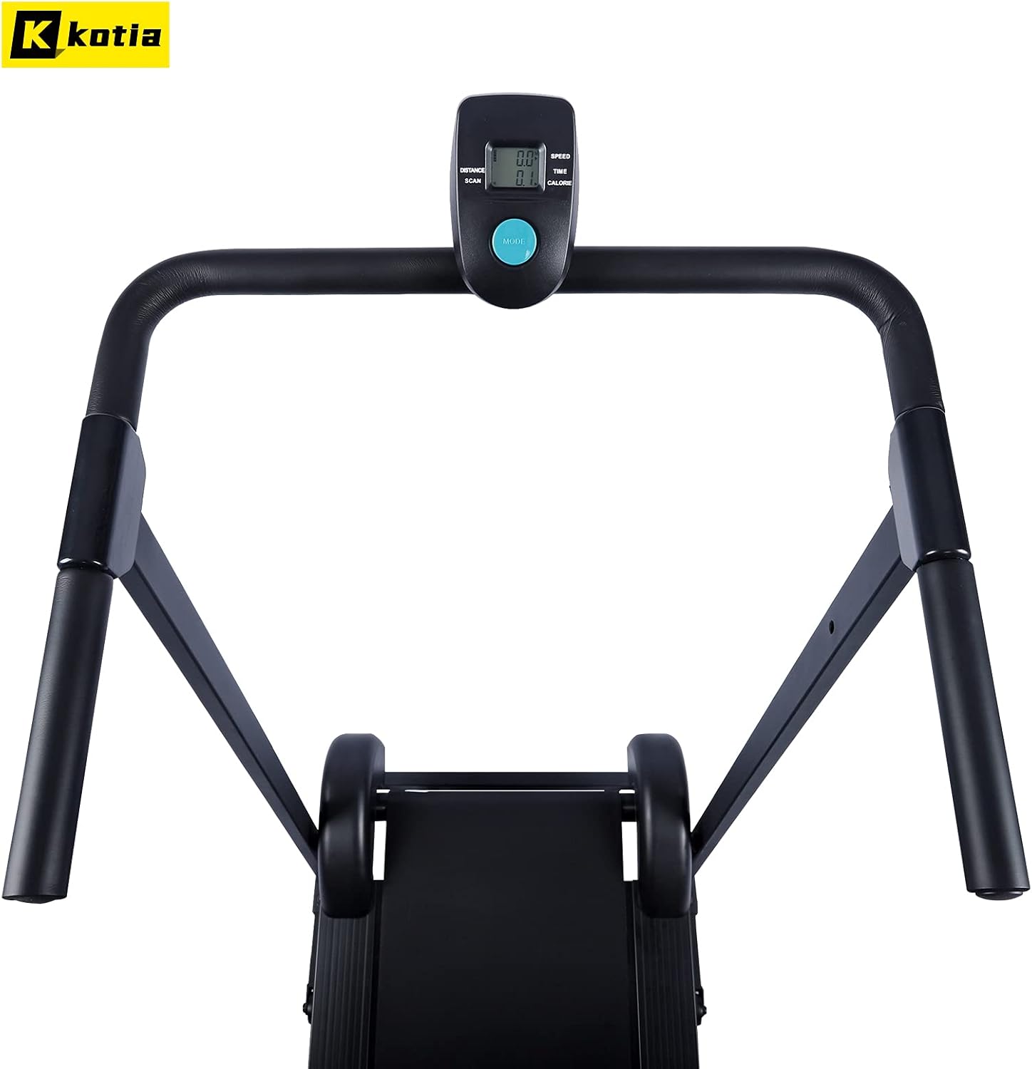 Foldable Manual Treadmill with 10° Incline for Home Walking Running O77579