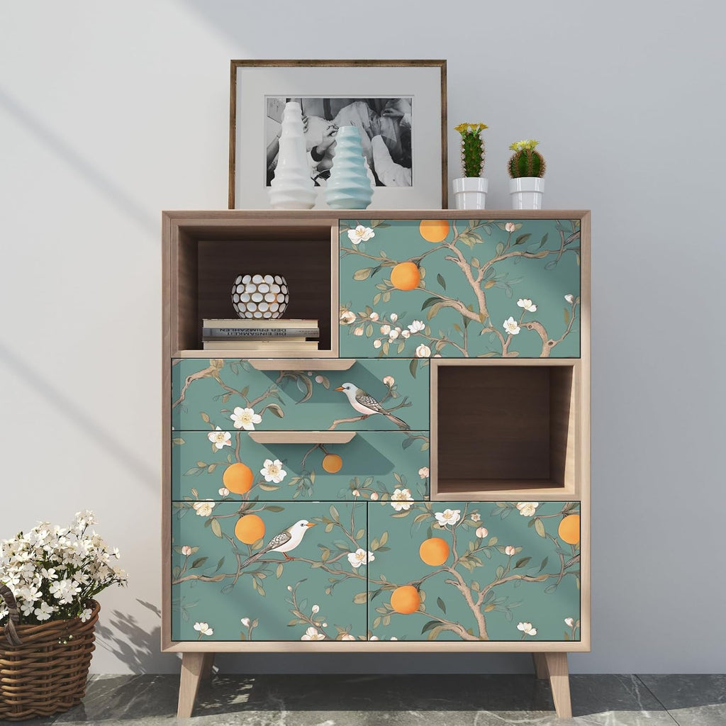 Botanical Peel and Stick Wallpaper, Waterproof Removable, 17.5" x 118" F276058