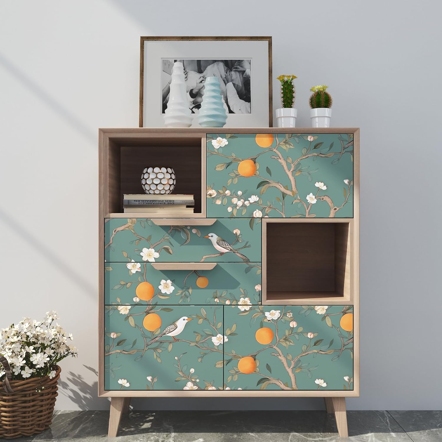 Botanical Peel and Stick Wallpaper, Waterproof Removable, 17.5" x 118" F276058