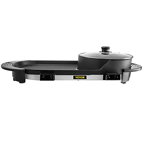 Foldable Electric Hot Pot and BBQ Grill with Dual Temp Control I922