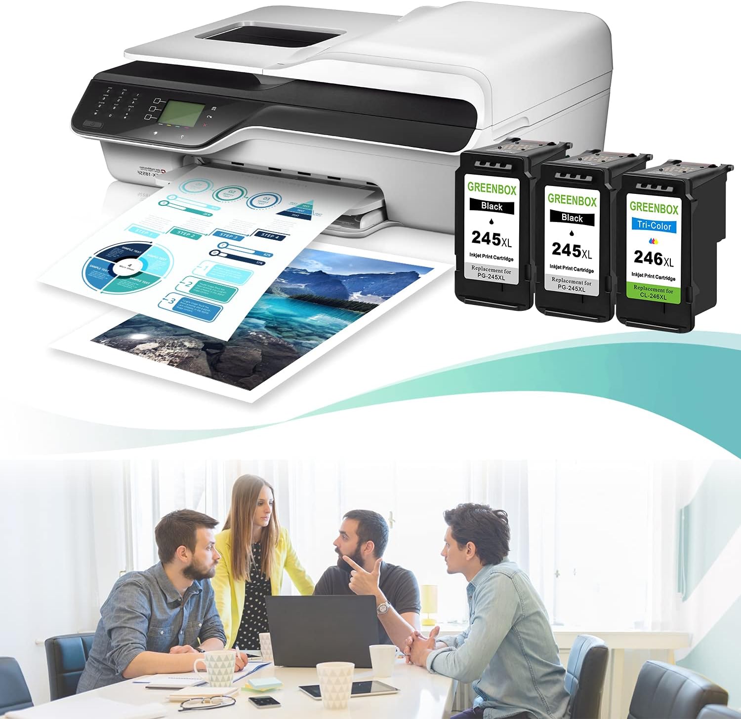 Remanufactured Ink Cartridges 245 246 for Canon PIXMA Printers C904857