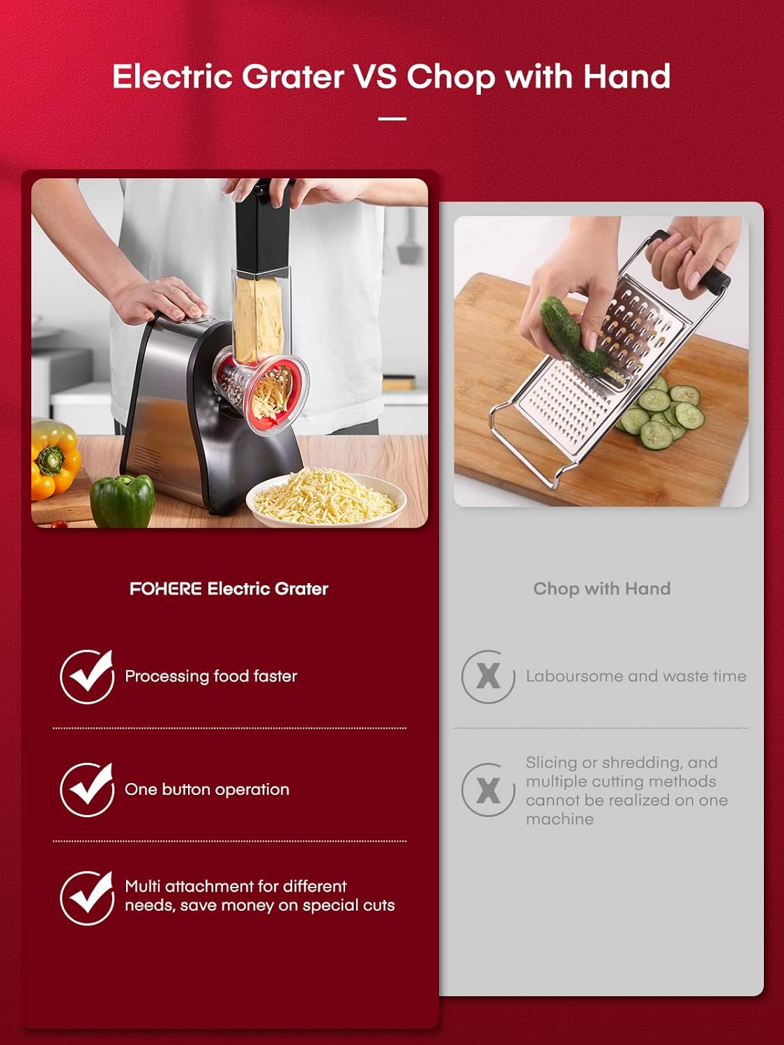 Electric Cheese Grater Salad Maker for Home Kitchen Use R59377