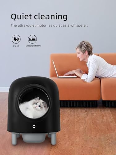 Self-Cleaning Automatic Cat Litter Box with Smart Sensor, Black S7345