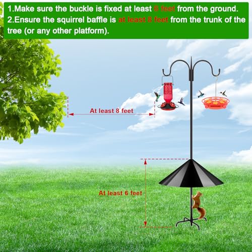 Squirrel Baffle for Bird Feeder Pole, 19 Inch, Outdoor Pole Mount, Black G376513