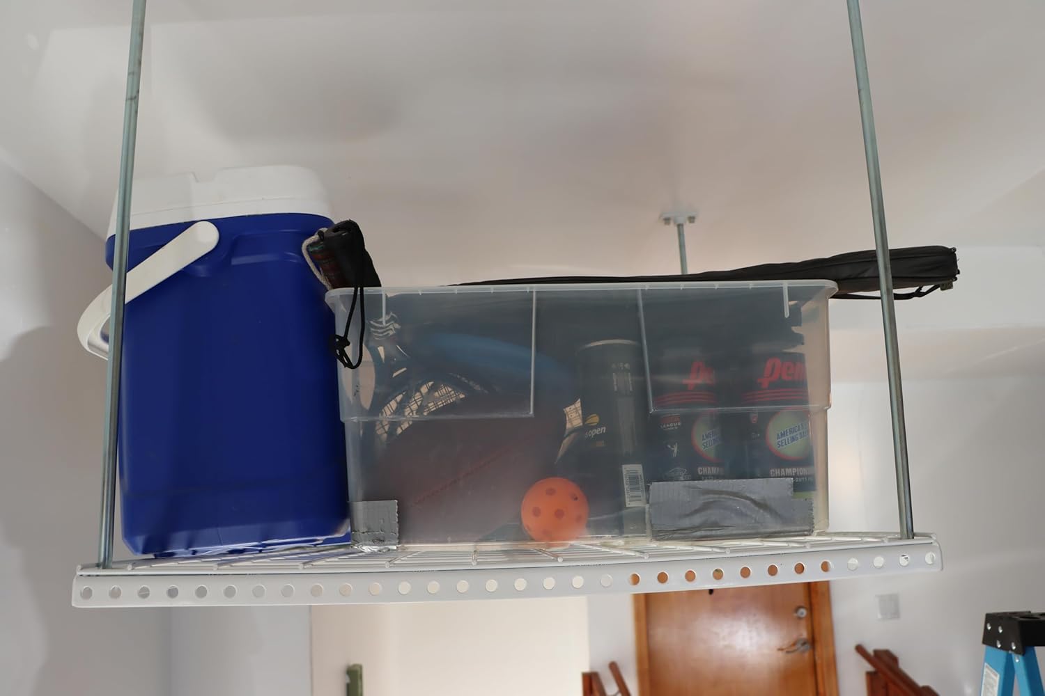 Adjustable Height Overhead Garage Door Ceiling Triple L Shaped Platform A65335