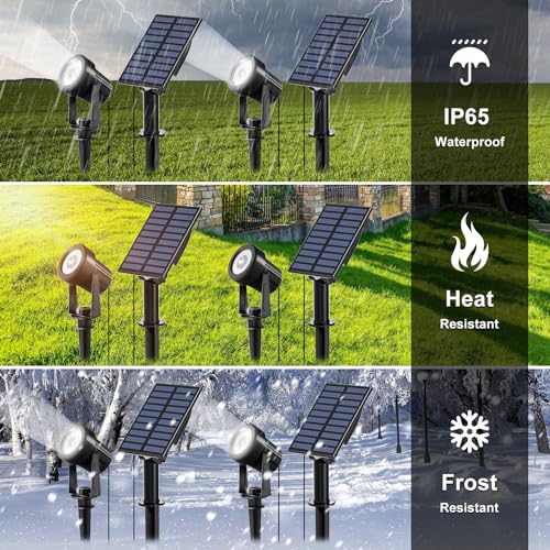 Solar Spot Lights Outdoor Cold White IP65 Waterproof Landscape Light for Garden Yard F207