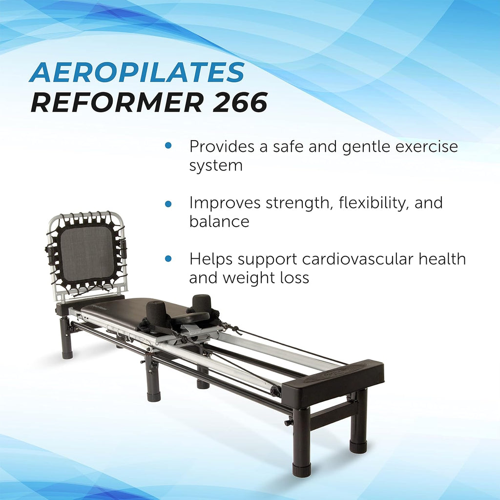 Pilates Reformer Machine for Home Gym with Cardio Rebounder, 300 lbs Capacity D47155