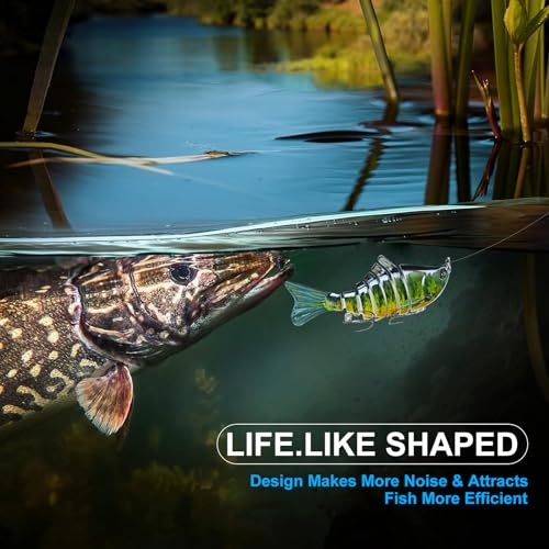 Lifelike Slow Sinking Swimbait for Bass Trout and Pike H383
