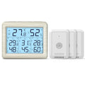 ORIA Indoor Outdoor Thermometer, Digital Hygrometer Thermometer, Wireless Temperature and Humidity Gauge Monitor with 3 Sensors, LCD Backlight for Home, Office, Bedroom, White