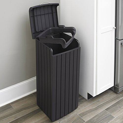32 Gallon Resin Trash Can with Lid for Patio and Outdoor Kitchen H9232