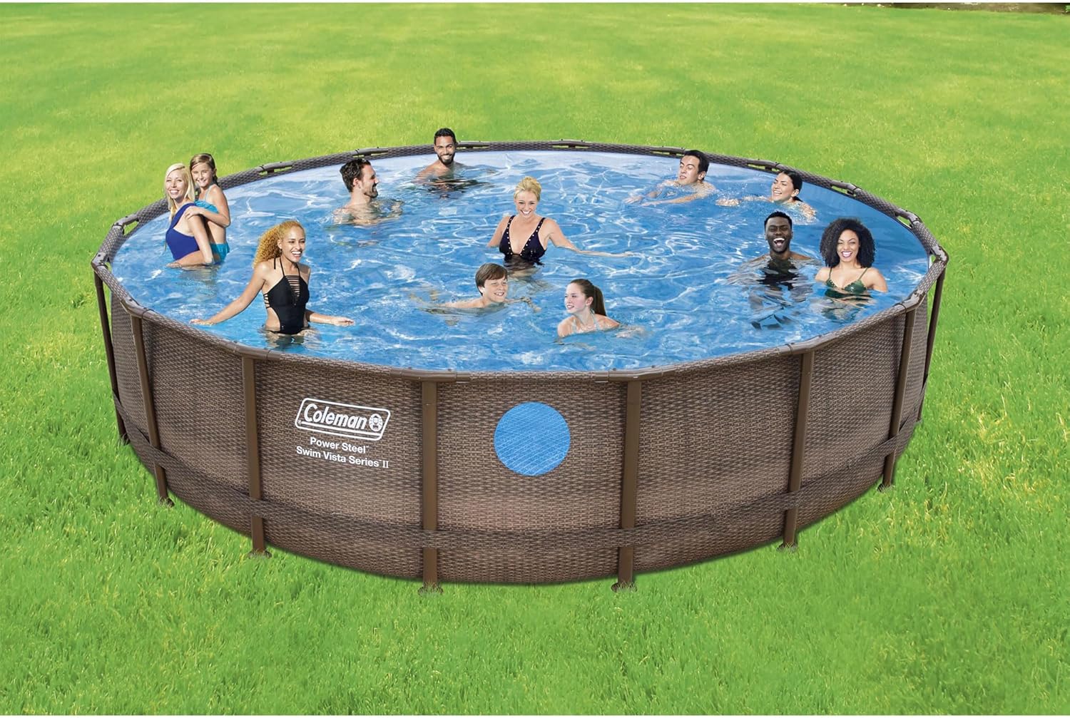 18' x 48" Above Ground Outdoor Swimming Pool Set with Filter Pump and Ladder O786025