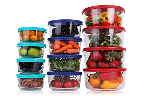 2 Cup Glass Food Storage Containers (6 Pack), Dishwasher Freezer & Oven Safe L2167