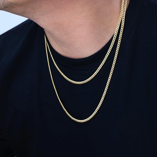 14k Yellow Gold 4mm Miami Cuban Link Chain Pendant Necklace S483868