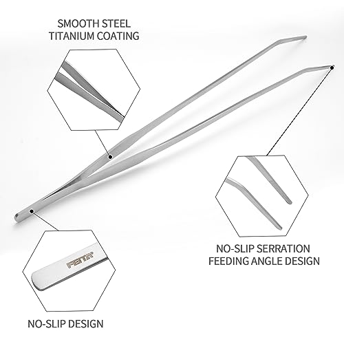 Aquarium Tweezers Extra Long 15 inches Stainless Steel Set for Fish Tank Plants and Reptile Feeding J1314