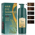 Light Brown Hair Dye Shampoo for Women & Men, Herbal Hair Color Shampoo with Tea Tree Oil, 3-in-1 Instant Brown Color Shampoo for Grey Hair, Natural Plant Bubble Shampoo Hair Dye for All Hair Types