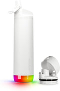 Hidrate Spark PRO Smart Water Bottle – Tracks Water Intake with Bluetooth, LED Glow Reminder When You Need to Drink – Straw & Chug Lid Bundle, 21oz, Moonlight