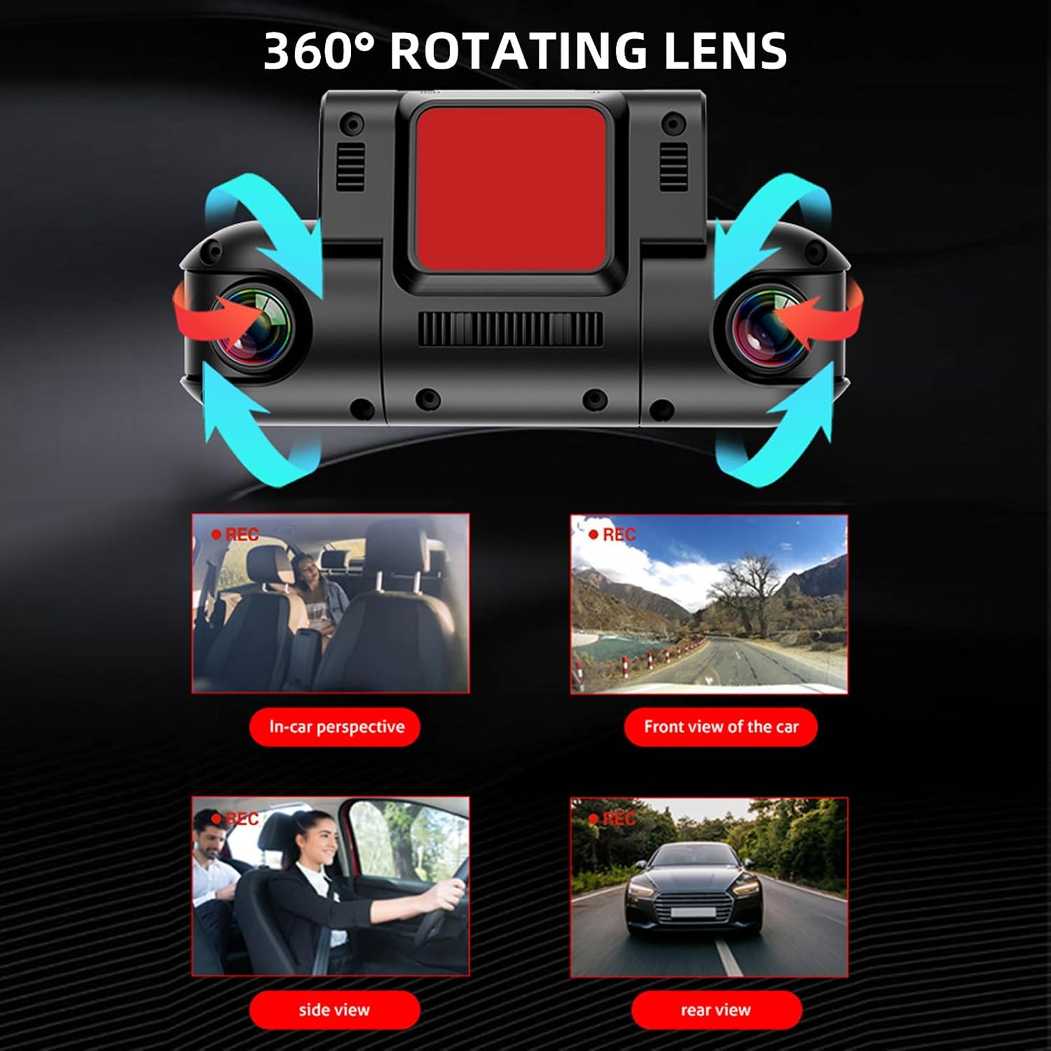 Dash Cam 1080P Front and Rear with 170° Wide Angle V361344