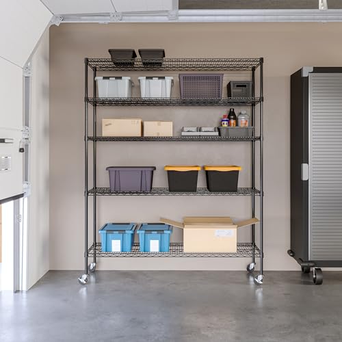 Heavy Duty Steel Wire Rack Storage Unit, 5-Tier Shelving, 36" W x 18" D W900