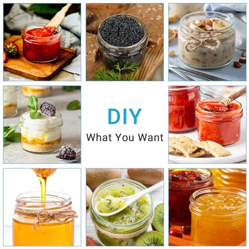 Wide Mouth Glass Mason Jars 12 Pack with Airtight Lids W48688