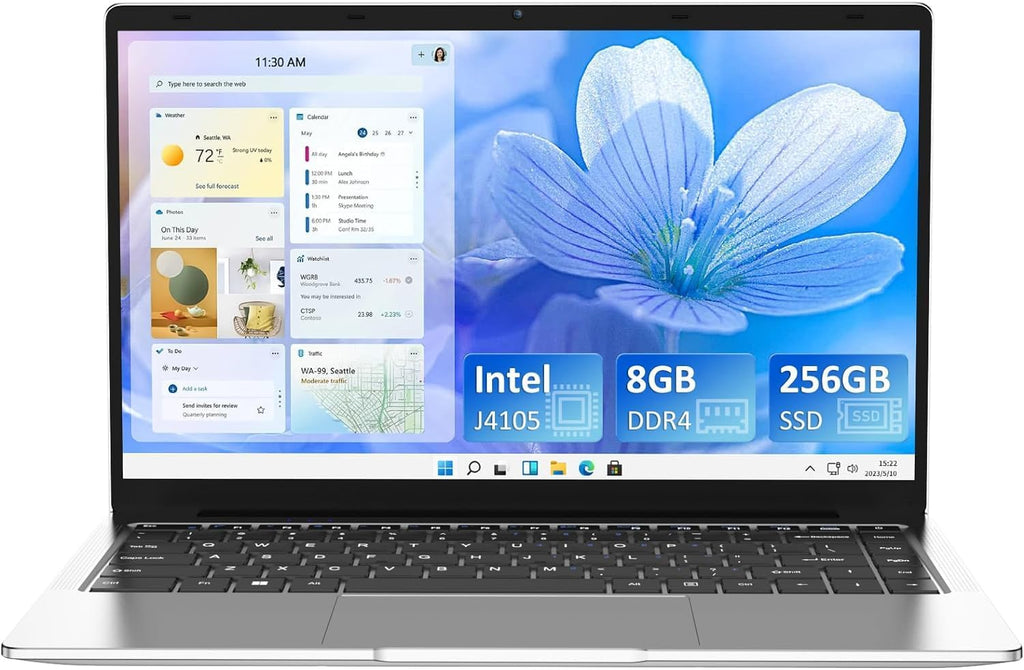 Laptop 14.1 inch 1080P FHD, 8GB RAM 256GB SSD, Windows 11 Pro S3190