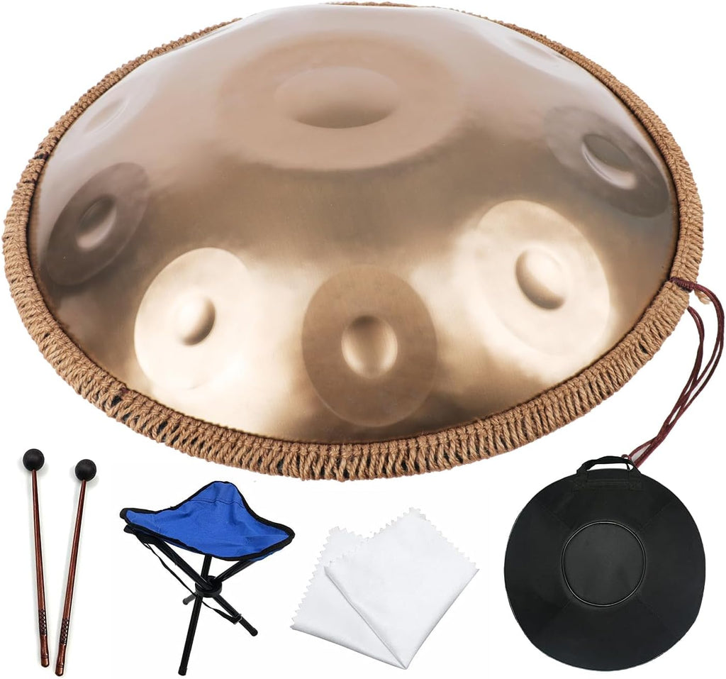 Handpan drum 22 inches 10 notes 432 Hz steel drums Hand pan percussion instruments for adults carry bag