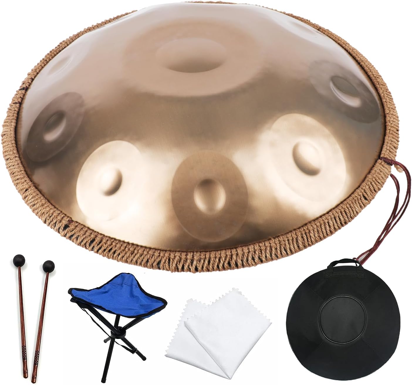 Handpan drum 22 inches 10 notes 432 Hz steel drums Hand pan percussion instruments for adults carry bag