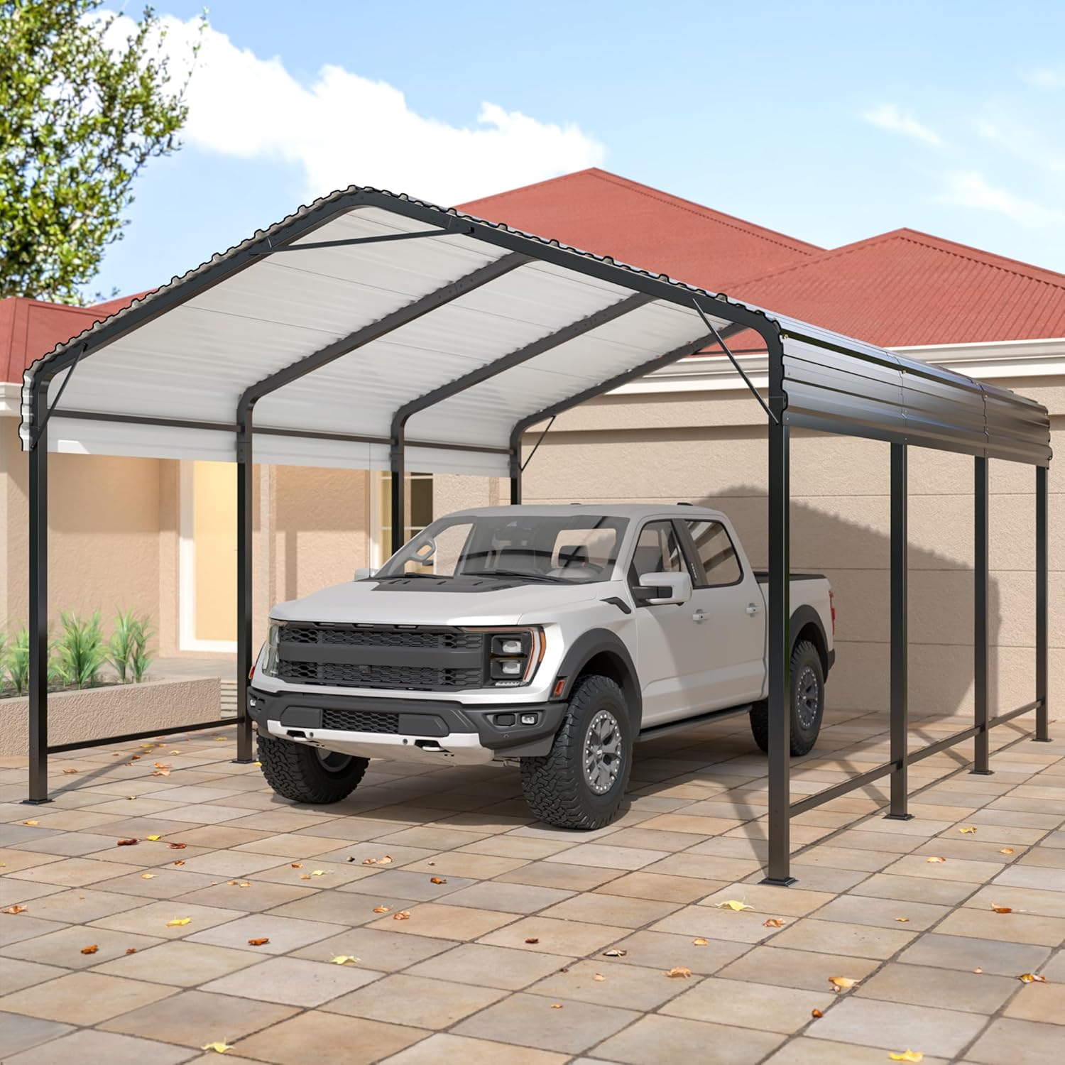 Heavy Duty Galvanized Metal Carport for Car, Boat and Truck Y817