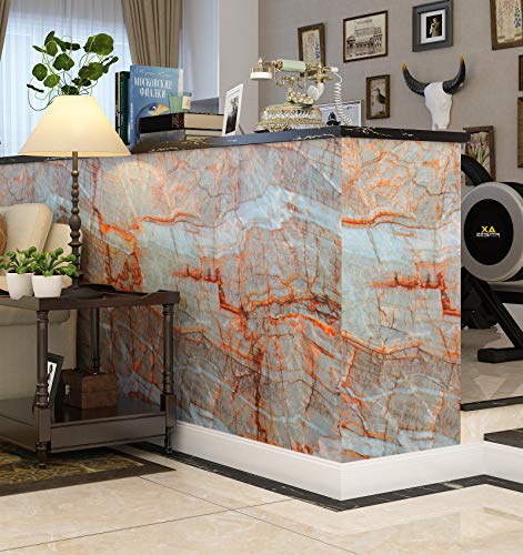 Teal Marble Peel and Stick Wallpaper for Countertops Z74998