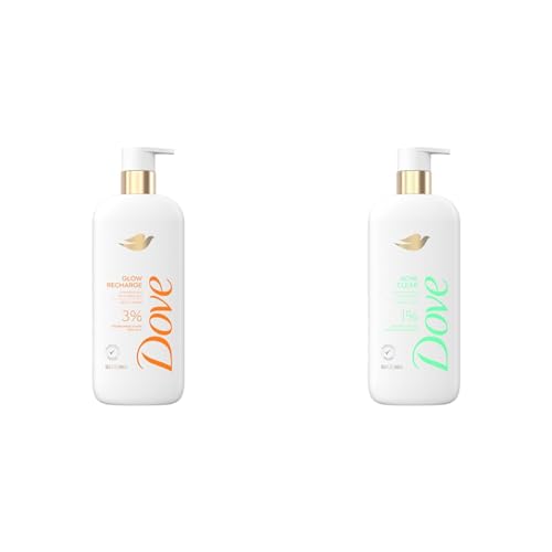 Dove Exfoliating Body Wash Glow Recharge Energizes & illuminates skin 3% brightening serum Vitamin C Body Wash Acne Clear Clears & prevents acne 1% salicylic acid acne treatment 18.5 oz Each